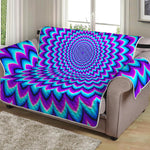 Blue Expansion Moving Optical Illusion Loveseat Protector