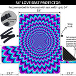 Blue Expansion Moving Optical Illusion Loveseat Protector