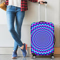 Blue Expansion Moving Optical Illusion Luggage Cover