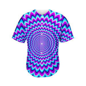 Blue Expansion Moving Optical Illusion Men's Baseball Jersey