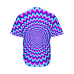 Blue Expansion Moving Optical Illusion Men's Baseball Jersey