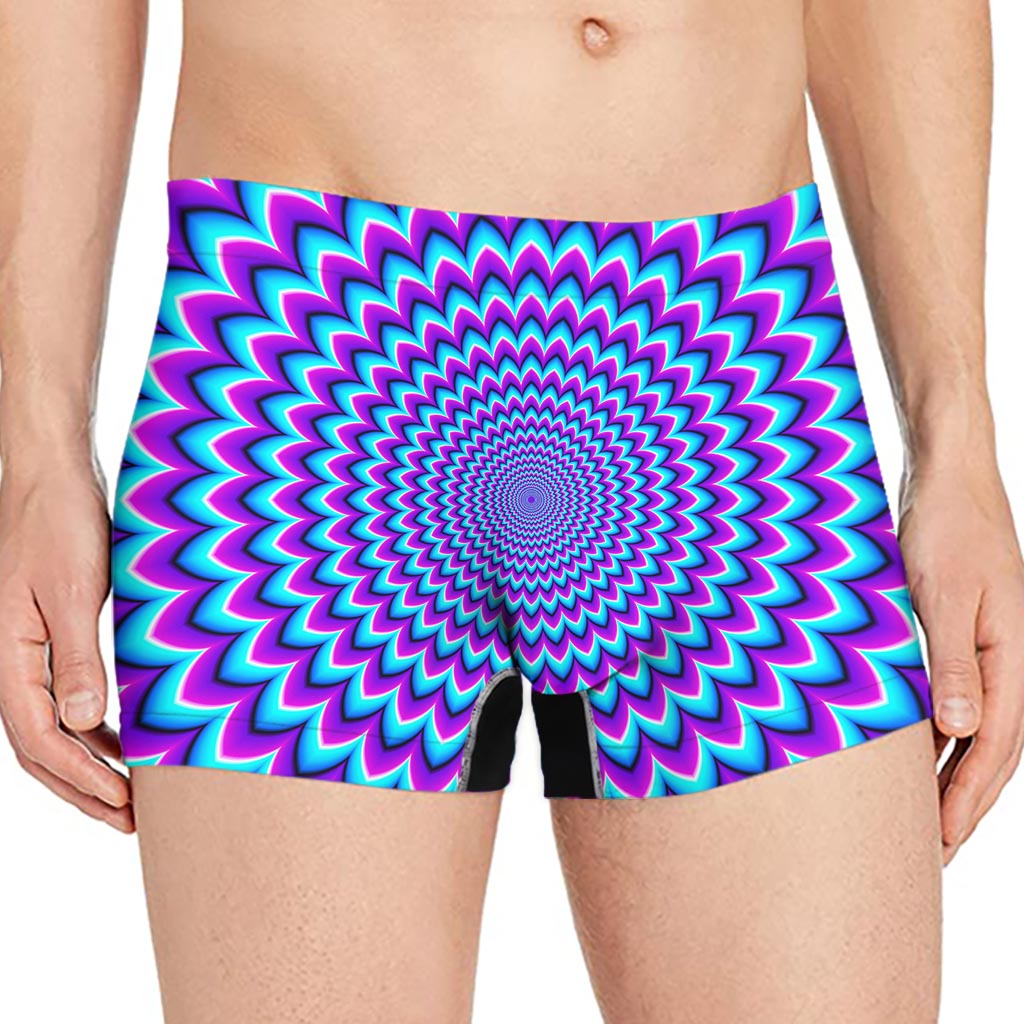 Blue Expansion Moving Optical Illusion Men's Boxer Briefs