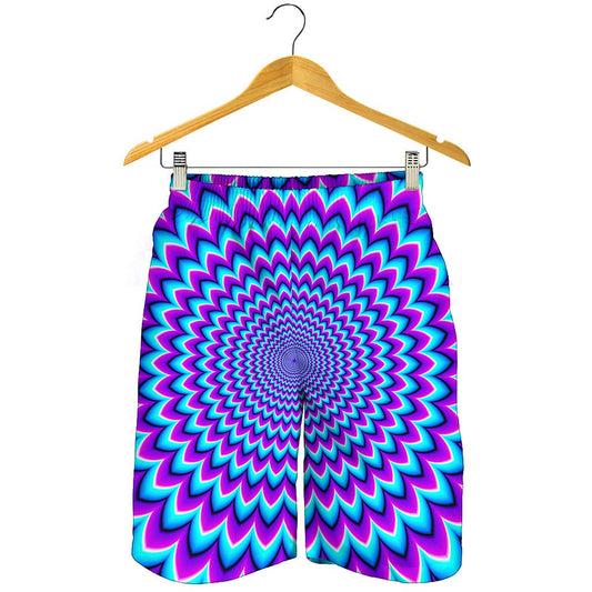 Blue Expansion Moving Optical Illusion Men's Shorts