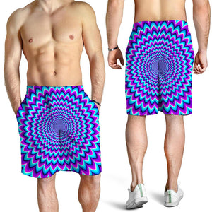 Blue Expansion Moving Optical Illusion Men's Shorts