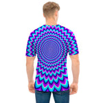 Blue Expansion Moving Optical Illusion Men's T-Shirt