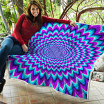 Blue Expansion Moving Optical Illusion Quilt