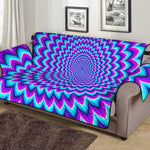 Blue Expansion Moving Optical Illusion Sofa Protector