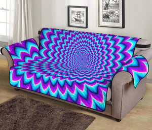 Blue Expansion Moving Optical Illusion Sofa Protector