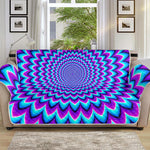 Blue Expansion Moving Optical Illusion Sofa Protector