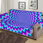 Blue Expansion Moving Optical Illusion Sofa Protector