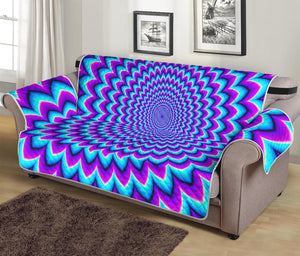 Blue Expansion Moving Optical Illusion Sofa Protector