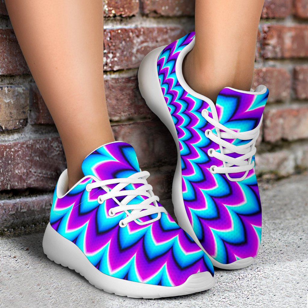 Blue Expansion Moving Optical Illusion Sport Shoes GearFrost