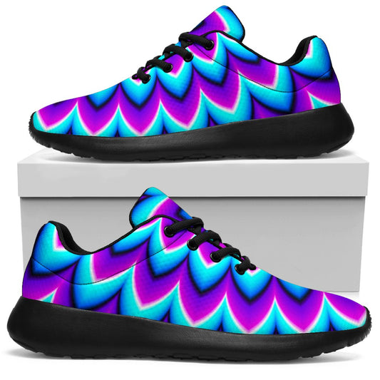 Blue Expansion Moving Optical Illusion Sport Shoes GearFrost