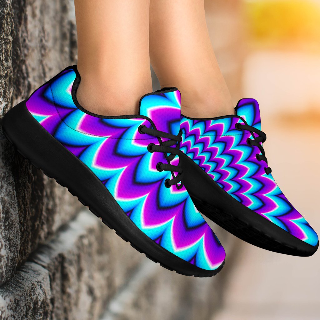 Blue Expansion Moving Optical Illusion Sport Shoes GearFrost