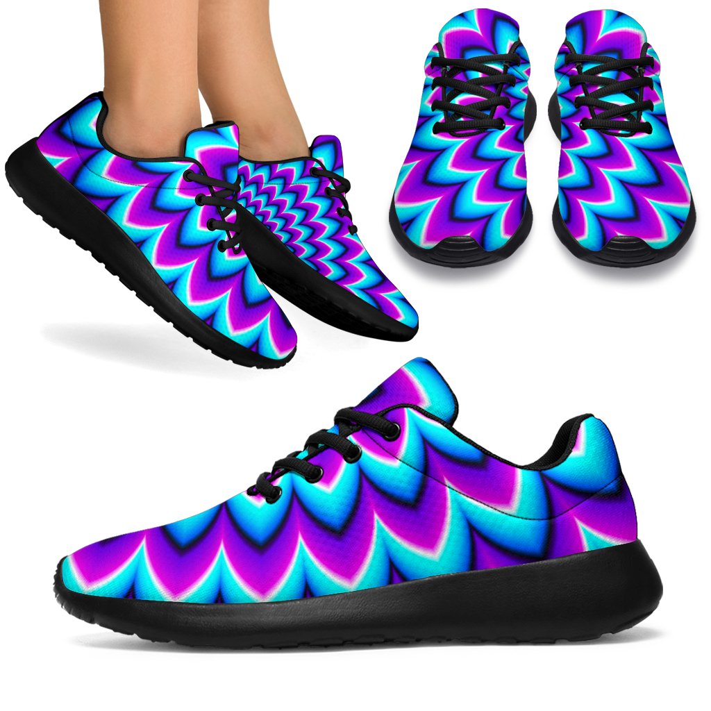 Blue Expansion Moving Optical Illusion Sport Shoes GearFrost