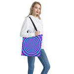 Blue Expansion Moving Optical Illusion Tote Bag