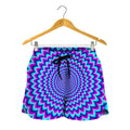 Blue Expansion Moving Optical Illusion Women's Shorts