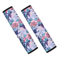Blue Fairy Rose Unicorn Pattern Print Car Seat Belt Covers