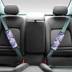 Blue Fairy Rose Unicorn Pattern Print Car Seat Belt Covers