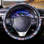 Blue Fairy Rose Unicorn Pattern Print Car Steering Wheel Cover