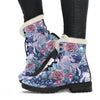 Blue Fairy Rose Unicorn Pattern Print Comfy Boots GearFrost