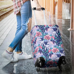 Blue Fairy Rose Unicorn Pattern Print Luggage Cover GearFrost
