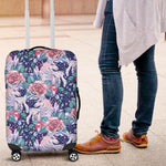 Blue Fairy Rose Unicorn Pattern Print Luggage Cover GearFrost
