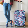 Blue Fairy Rose Unicorn Pattern Print Luggage Cover