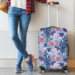 Blue Fairy Rose Unicorn Pattern Print Luggage Cover GearFrost