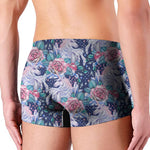 Blue Fairy Rose Unicorn Pattern Print Men's Boxer Briefs