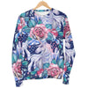 Blue Fairy Rose Unicorn Pattern Print Men's Crewneck Sweatshirt GearFrost