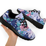 Blue Fairy Rose Unicorn Pattern Print Sport Shoes GearFrost