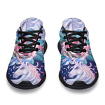 Blue Fairy Rose Unicorn Pattern Print Sport Shoes GearFrost