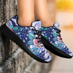 Blue Fairy Rose Unicorn Pattern Print Sport Shoes GearFrost