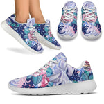 Blue Fairy Rose Unicorn Pattern Print Sport Shoes GearFrost