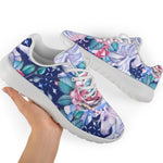 Blue Fairy Rose Unicorn Pattern Print Sport Shoes GearFrost