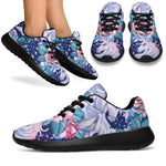 Blue Fairy Rose Unicorn Pattern Print Sport Shoes GearFrost