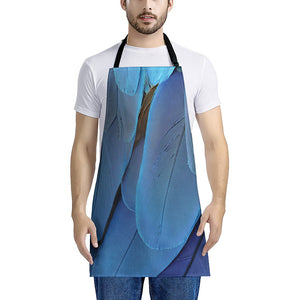 Blue Feather Print Apron