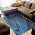 Blue Feather Print Floor Mat