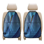 Blue Feather Print Car Seat Organizers