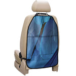 Blue Feather Print Car Seat Organizers