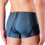 Blue Feather Print Men's Boxer Briefs