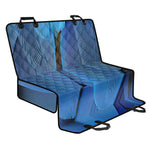 Blue Feather Print Pet Car Back Seat Cover