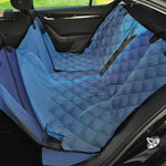 Blue Feather Print Pet Car Back Seat Cover