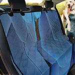 Blue Feather Print Pet Car Back Seat Cover