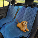 Blue Feather Print Pet Car Back Seat Cover