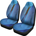 Blue Feather Print Universal Fit Car Seat Covers