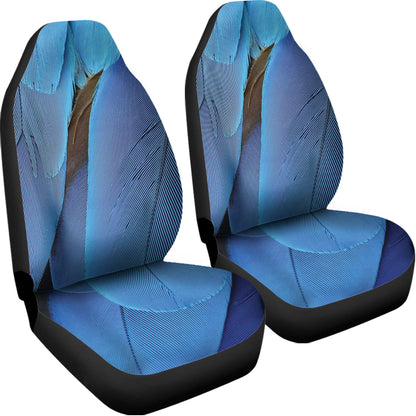 Blue Feather Print Universal Fit Car Seat Covers