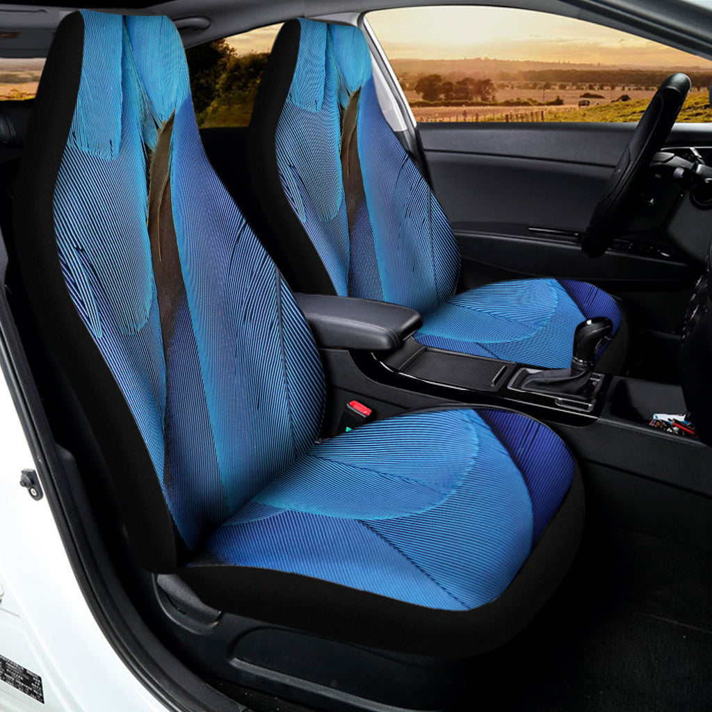 Blue Feather Print Universal Fit Car Seat Covers