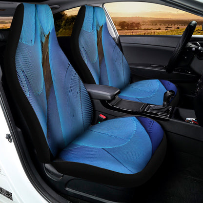 Blue Feather Print Universal Fit Car Seat Covers